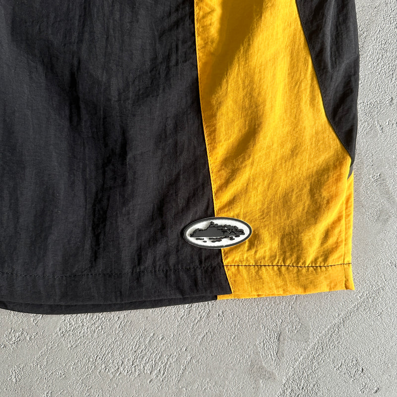 Short Corteiz Spring Alcatraz Sun & Rain Shorts-Black & Yellow