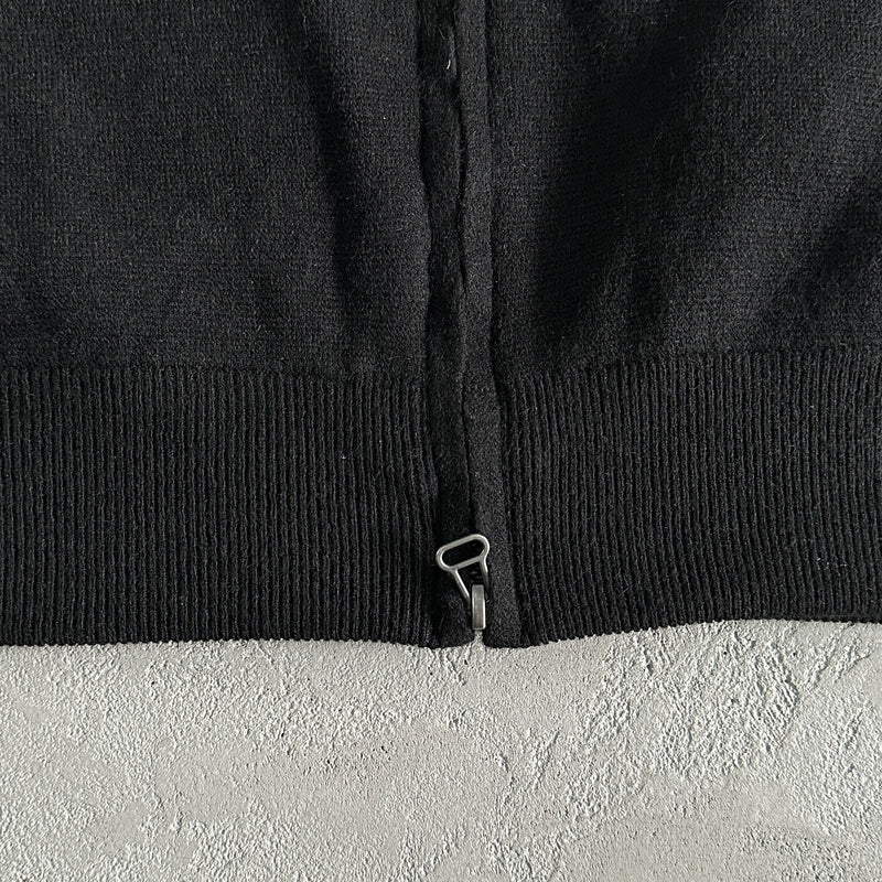 Jaqueta Corteiz Knit Zip Up Fleece Black