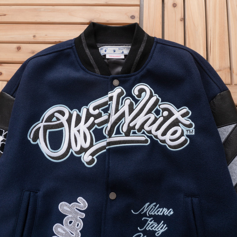 Jaqueta Off-White Varsity Chicago Bulls Blue