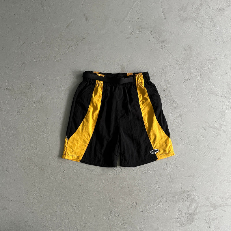 Short Corteiz Spring Alcatraz Sun & Rain Shorts-Black & Yellow