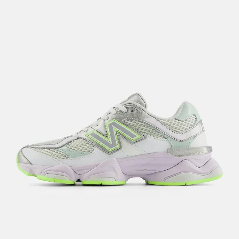 New Balance 9060 White Silver Metalic Taro