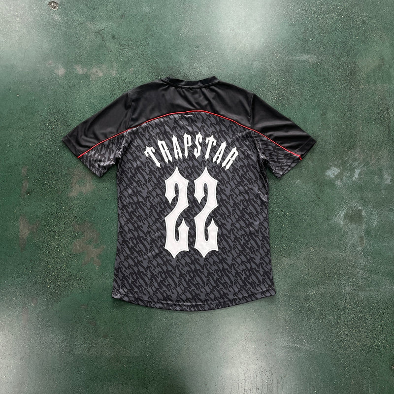 Camiseta Trapstar Football Cinza/Vermelho