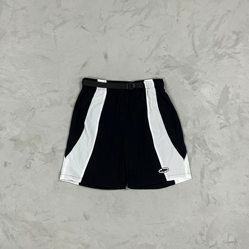 Short Corteiz Spring Alcatraz Sun & Rain Shorts-Black & White