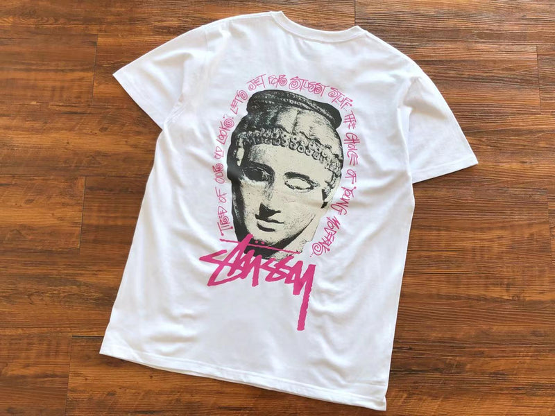 Camiseta Stussy Young Moderens Pigment Dyed Rosa