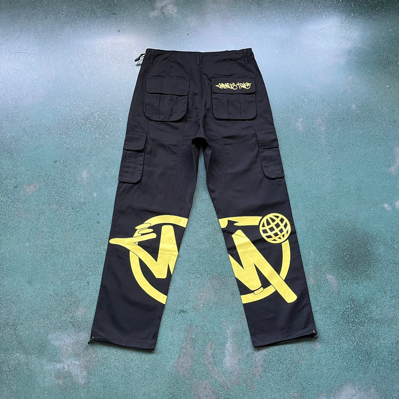 Calça Minus Two Cargo preto/amarelo