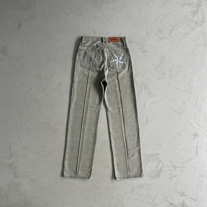 Calça Corteiz Denin Jeans Gray