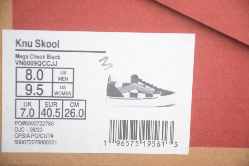 Vans Knu Skool Mega Check Black