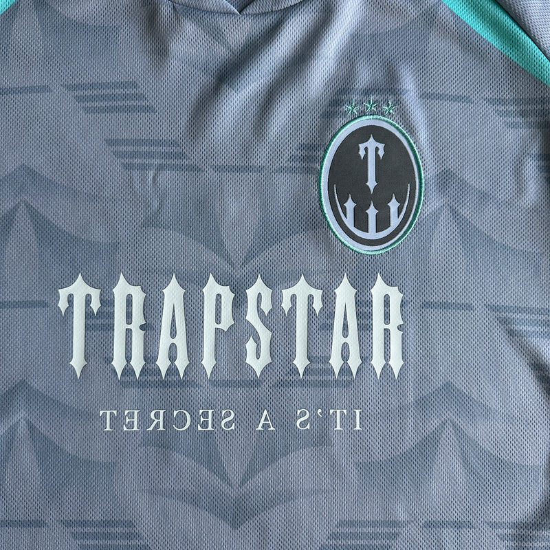 Camiseta Trapstar Football Cinza/Azul