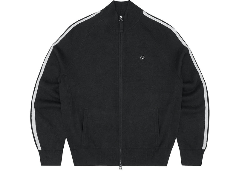 Jaqueta Corteiz Knit Zip Up Fleece Black