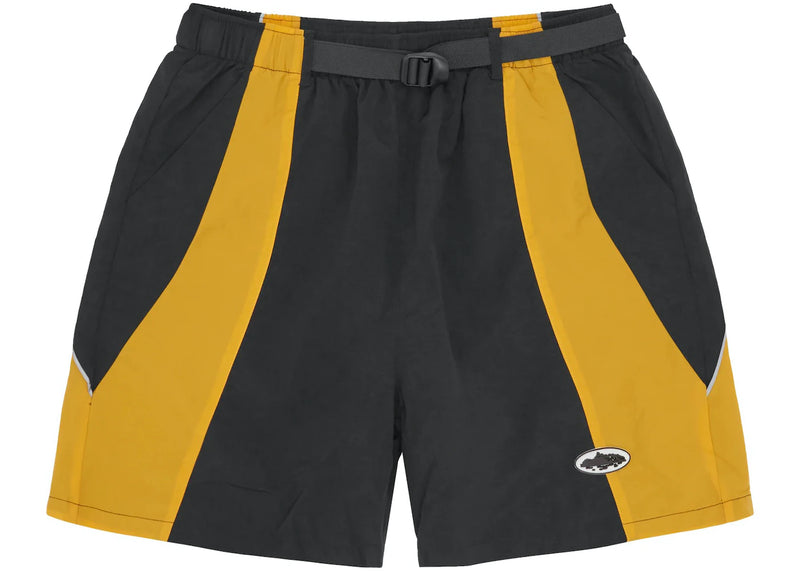 Short Corteiz Spring Alcatraz Sun & Rain Shorts-Black & Yellow