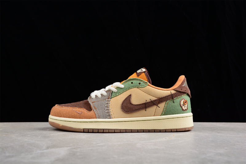 Air Jordan 1 Low Voodoo Flax and Oil Green