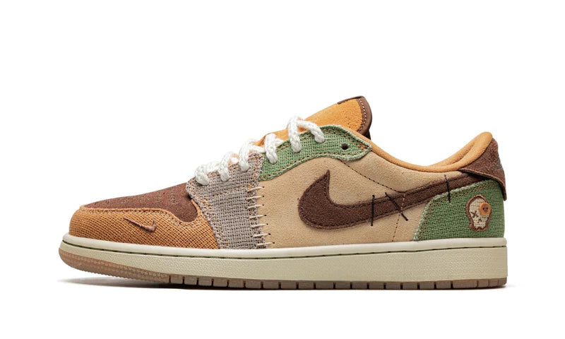 Air Jordan 1 Low Voodoo Flax and Oil Green