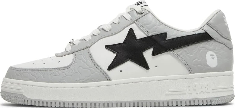 A Bathing Ape Bape Sta Patent Leather White Grey