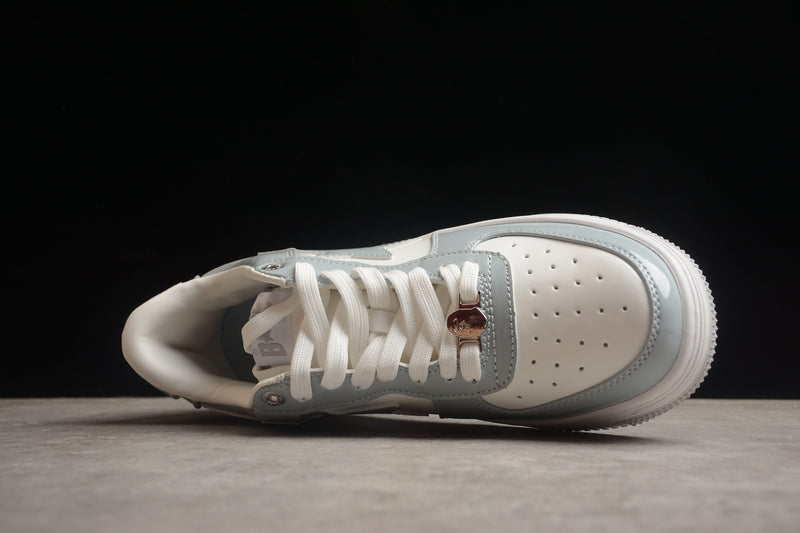 A Bathing Ape Bape Sta Patent Leather White Grey