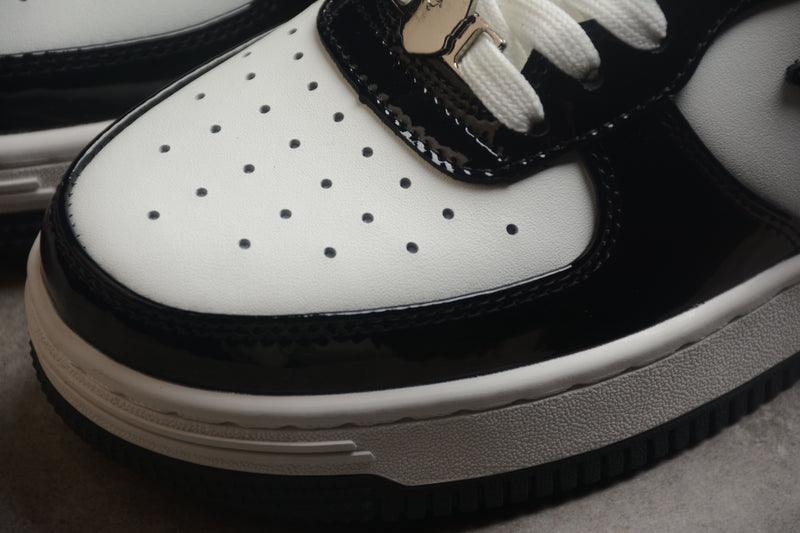 A Bathing Ape Bape Sta Patent Leather Black White