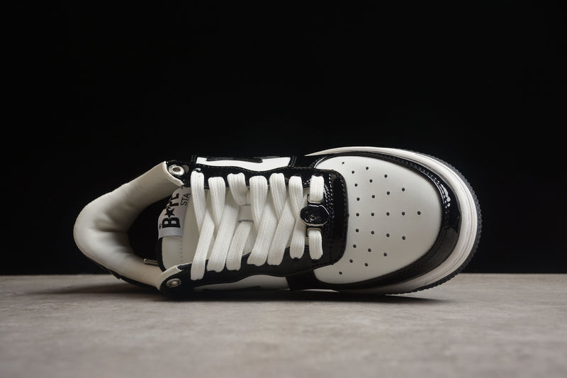 A Bathing Ape Bape Sta Patent Leather Black White