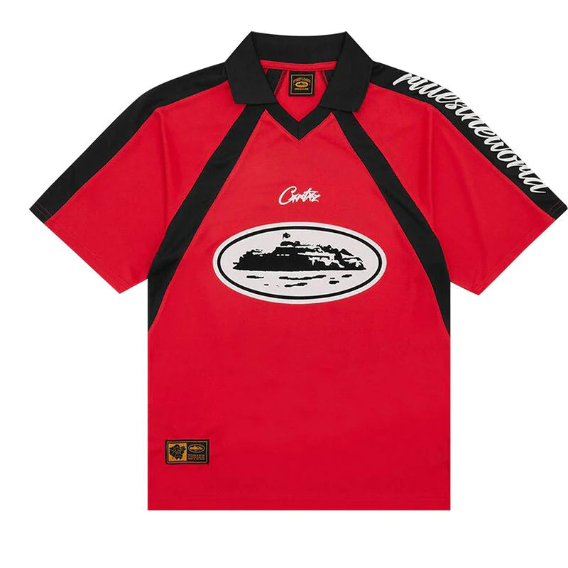 Camiseta Corteiz Panel Jersey Vermelha