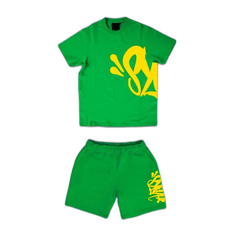 Conjunto SynaWorld Team Syna Twinset Verde/Amarela