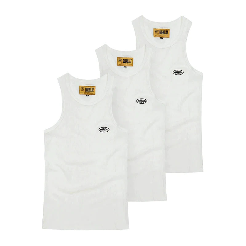 Regata Corteiz Bolo Tank Top (3-Pack) Branco