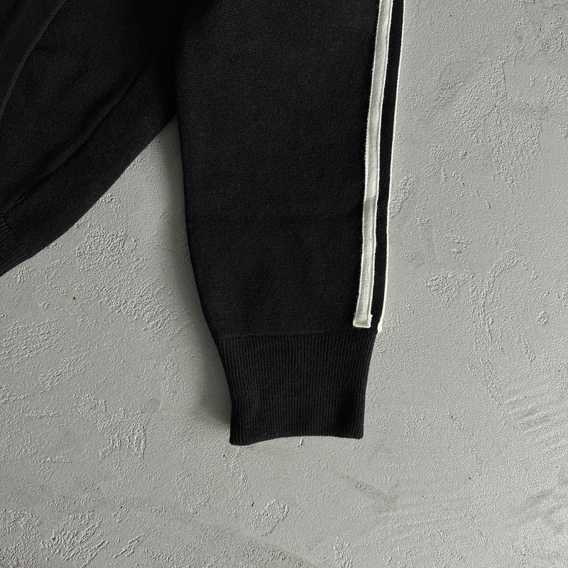 Jaqueta Corteiz Knit Zip Up Fleece Black