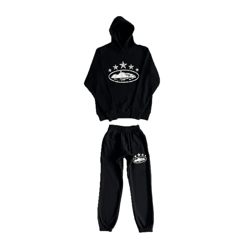 Conjunto Corteiz 5th Anniversary Track Suit Preto