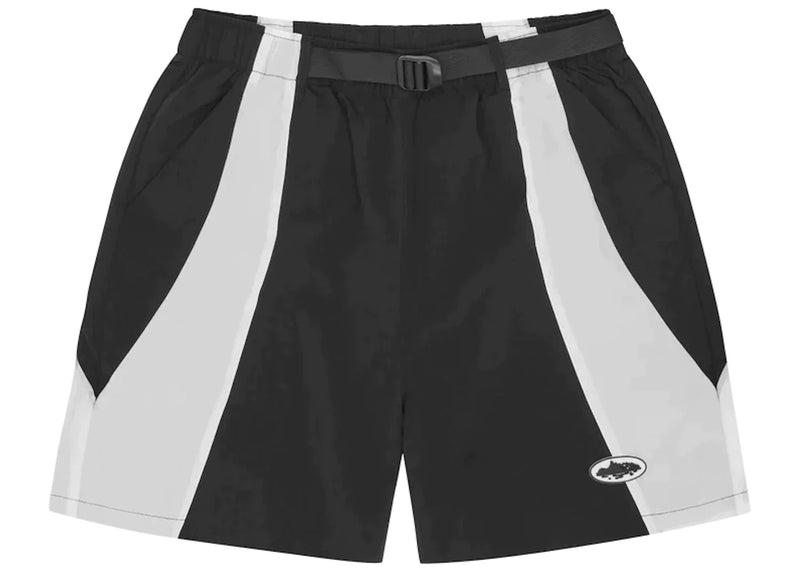 Short Corteiz Spring Alcatraz Sun & Rain Shorts-Black & White