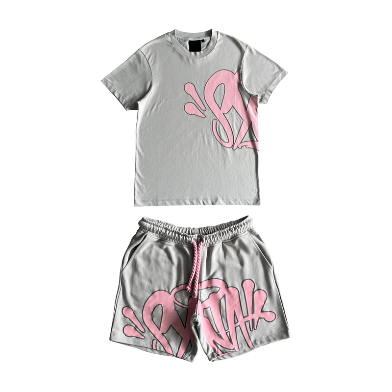 Conjunto Syna World Team Syna Twinset Cinza/Rosa